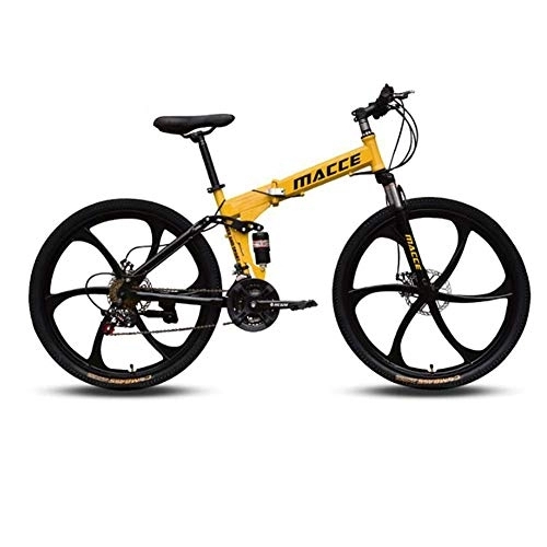 Falträder : AYDQC Faltbares Mountainbike, hoher Kohlenstoffstahl Outoad-Fahrräder, 26 Zoll Räder, 6 Messerrad, für den Außenbereich Sport fengong