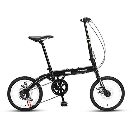 Falträder : Bicicletta Faltbar für Erwachsene, kleine Geschwindigkeit, variabel, kleines Rad 10 Zoll (20 Zoll), College Fahrrad (Farbe: Schwarz, Größe: 150 x 65 x 94 cm)
