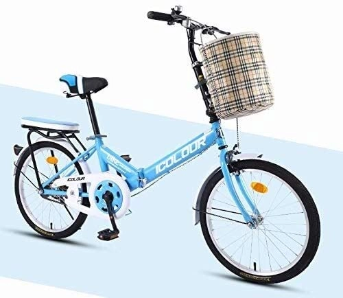 Falträder : Bicycle Fahrrad-faltbares Fahrrad Ultra bewegliche Fahrrad-Rädchen Mini 16 / 20 Zoll Fahrrad High Carbon Stahlrahmen Einfach Folding Aluminiumlegierung Messer Ring V-förmige Brems ( Größe : 20 inches )