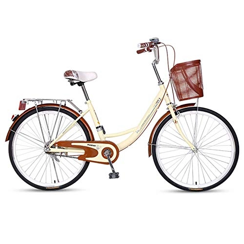 Falträder : Bove Scheibenbremsen Citybike Single-Speed Leicht Und Stabil Citybike Stoßdämpfer Unisex Vintage Fahrrad-Single-Speed-M