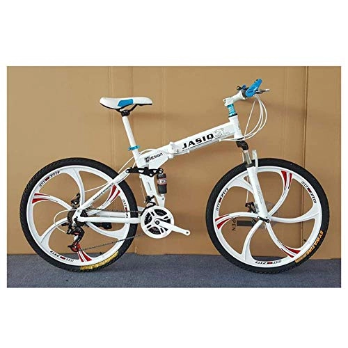 Falträder : BXU-BG Outdoor-Sport-Fahrrad, Mountainbike, Erwachsene männliche Studenten Fahrrad, 26 Zoll 24 Geschwindigkeit, Rennrad (Color : White)