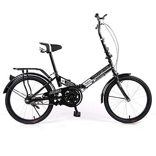 Falträder : BZZBZZ Faltbares Fahrrad 20-Zoll 6-Gang-Stoßdämpfer mit Variabler Geschwindigkeit Tragbares Pendlerfahrrad mit Kotflügeln für Männer, Frauen und Jugendliche, kohlenstoffarmer Umweltschutz