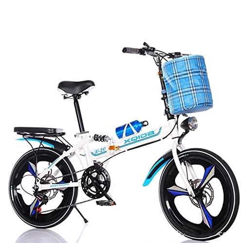 Falträder : CADZ Faltrad - 20 Zoll Fahrradständer, Ultraleichtes Tragbares Faltbares Studentenauto - für Indoor-Fahrradaufbewahrung Pendler-faltendes City-Kompaktfahrrad