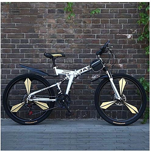 Falträder : Chenbz Outdoor-Sport-Mountainbike for Erwachsene 26 Zoll City Road Fahrrad, Mens Berg Faltrad Sport und Freizeit (Größe: 27 Speed) (Color : Silver)