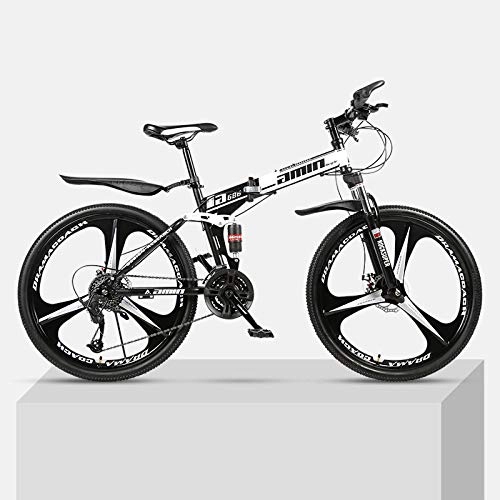Falträder : Chengke Yipin Outdoor-Mountainbike 24 Zoll EIN Rad faltbaren Rahmen aus Kohlenstoffstahl doppelte Stodmpfung mnnliche und weibliche Studenten Mountainbiken-Schwarz_21 Geschwindigkeit