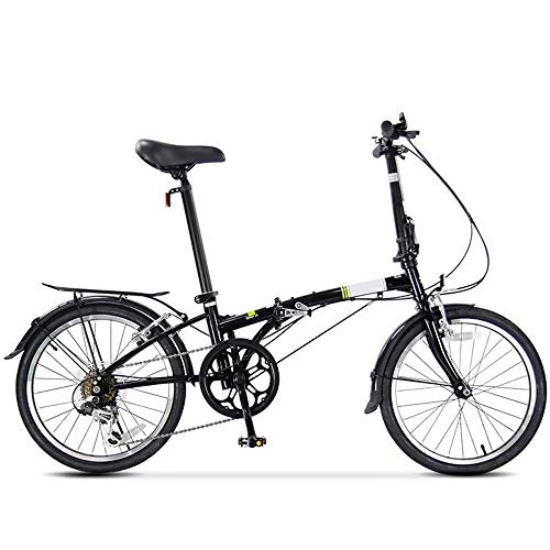 Falträder : CHEZI Folding bikeKlapprad Kohlenstoffstahlrahmen Pendeln Erwachsene Männer und Frauen Freizeit Fahrrad 20 Zoll 6 Geschwindigkeit
