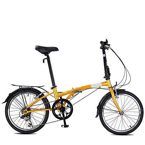 Falträder : CHEZI Folding bikeKlapprad Pendeln Kohlenstoffstahlrahmen Erwachsene Männer und Frauen Freizeit Fahrrad 20 Zoll 6 Geschwindigkeit