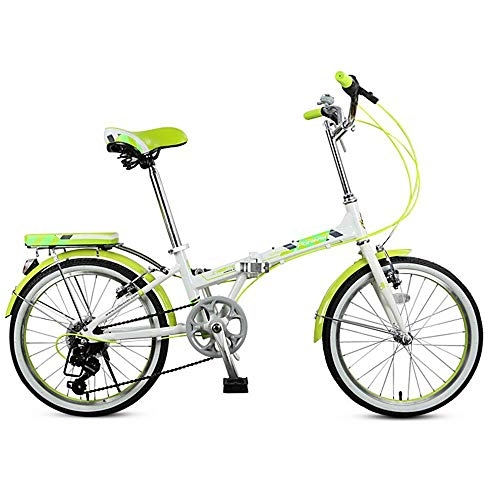 Falträder : CHEZI FoldingFaltrad Farblich abgestimmter Aluminiumrahmen Herren und Damen Fahrrad 7 Gang 20 Zoll