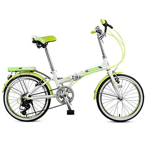Falträder : CHEZI FoldingFaltrad Mountainbike Aluminiumlegierung V Bremse Männlichen und Weiblichen Studenten Fahrrad 20 Zoll 7 Geschwindigkeit
