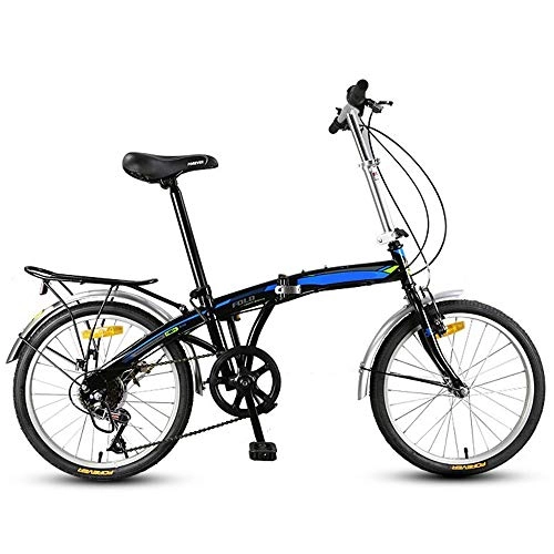 Falträder : CHEZI Light bicycleFaltrad Fahrrad Kohlenstoffstahl Rahmen Shift Männlichen und Weiblichen Studenten Fahrrad 20 Zoll 7 Geschwindigkeit