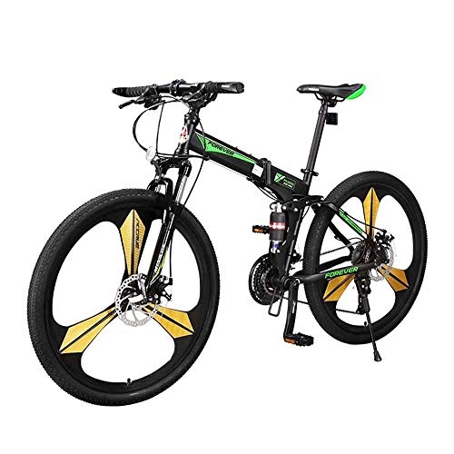 Falträder : CHEZI Light bicycleFaltrad Mountainbike Vollfederung Weichen Heckrahmen Männer und Frauen Fahrrad Erwachsener EIN Rad 27 Shift