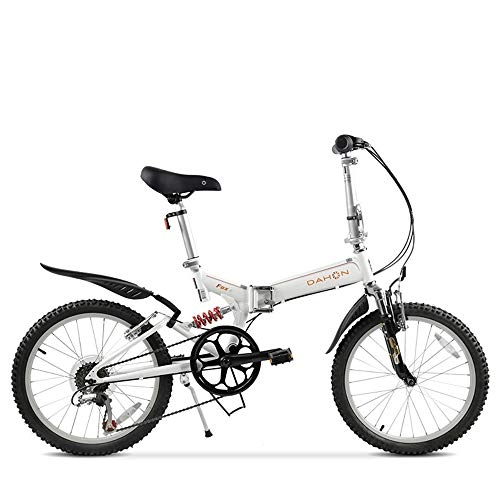 Falträder : CHEZI Light bicycleFolding Mountain Bike Faltrad Double Shock Absorption Shift Erwachsene männliche und weibliche Studenten 20 Zoll 6 Geschwindigkeit