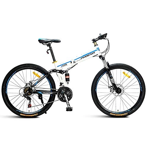 Falträder : CHEZI Light bicycleFolding Mountainbike Fahrrad 21 Geschwindigkeit Doppelschock Doppelscheibenbremse Mountainbike 26 Zoll