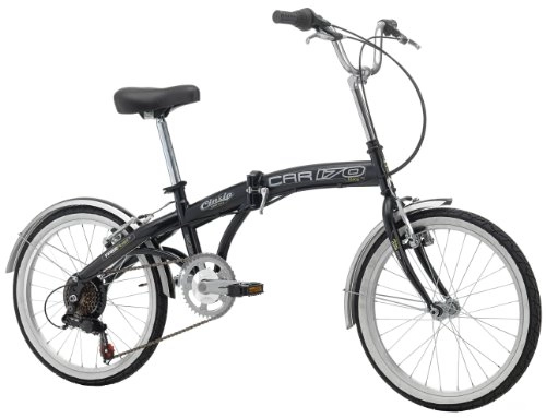 Falträder : Cinzia Klapprad Car-Bike 6-Gang Shimano, schwarz, Rahmenhöhe: 29 cm, Reifengröße: 20 Zoll (51 cm), 871831