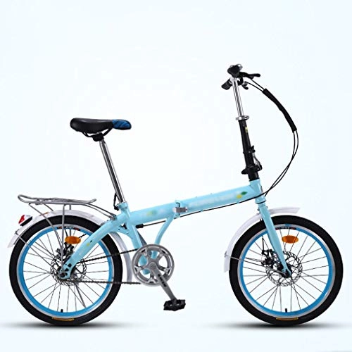 Falträder : City Bicycle Faltrad Single Speed ​​Ultra-leichte tragbare Doppelscheibenbremse High Carbon Carbon Bikes 16 / 20 Zoll