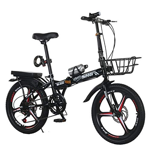 Falträder : Comooc Faltrad 16 / 20 Zoll variable Geschwindigkeit Scheibenbremse Erwachsene Ultraleicht Tragbares Fahrrad Herren und Erwachsene Klein Fahrrad