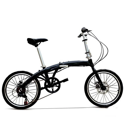 Falträder : Comooc Klapprad 7-Gang-20-Zoll-Fahrrad aus Aluminiumlegierung mit Variabler Geschwindigkeit Mountain-Faltrad vorne und hinten Doppelscheibenbremsen