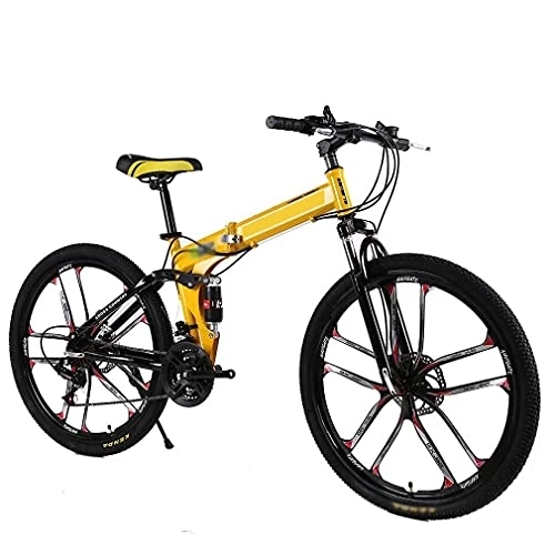 Falträder : COUYY Fahrrad Erwachsene Dämpfung Mountainbike Doppelscheibenbremse EIN Rad Off-Road Geschwindigkeit Fahrrad Falten Mountainbike, 24 Speed, 26 inches