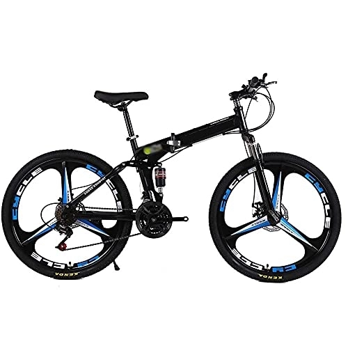 Falträder : COUYY Stoßdämpfendes Mountainbike-Fahrrad 3-Speichen-Rad faltbar 24 / 26 Zoll Doppelscheibenbremse (21 / 24 / 27 Geschwindigkeit), 21 Speed, 24 inches
