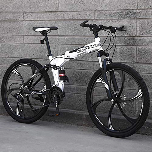 Falträder : CPY-EX Mountainbike, Folding Mountain Bike 21 / 24 / 27 Geschwindigkeit Fahrrad Full Suspension MTB Faltbarer Rahmen 26" 3 / 6 / 10 Spoke Wheels, C2, 27