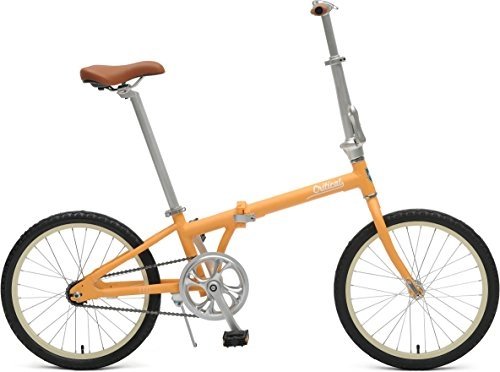 Falträder : Critical Cycles Judd Folding Bike Single-Speed with Coaster Brake, Matte Saffron, One Size