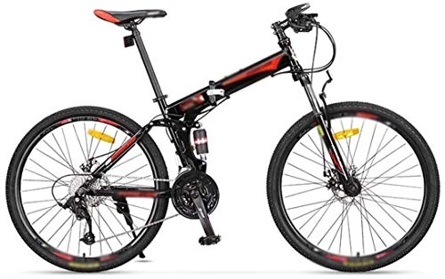 Falträder : CYSHAKE Falten Mountainbike Stoßdämpfung mit Variabler Geschwindigkeit Fahrrad Erwachsener Fahrrad Universal Travel Bicycle26 Zoll Komfortfahrräder (Color : Black)
