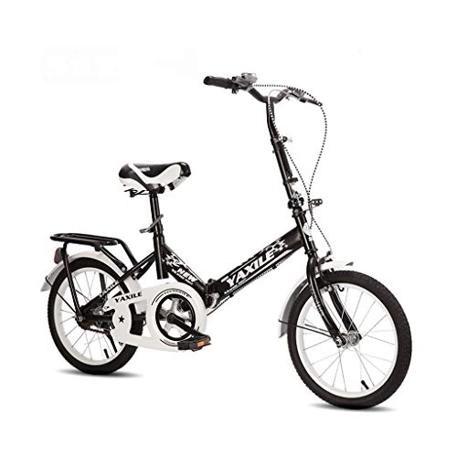 Falträder : CYSHAKE Folding Stadt-Fahrrad-Universalfahrrad-Ultralight Carbon Steel Leichtes Bike Adult Rennrad 20 Zoll Komfortfahrräder (Color : Black)