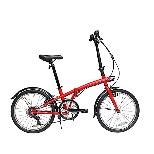 Falträder : DODOBD 20 Zoll Klapprad, Faltrad ​City Bike mit Variabler Geschwindigkeit Stadtrad, Dickwandigem Rohrrahmen aus Kohlenstoffstahl, Tragbares Faltrad mit 6 Gängen Verstellbar