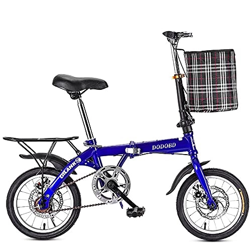 Falträder : DODOBD Klapprad 20 Zoll Bikes Erwachsene, Folding Leicht und Robust Faltbares Fahrrad Ultraleichte Tragbare Klappfahrrad für Unisex Falt, Stadtrad mit Rücklicht und Autokorb