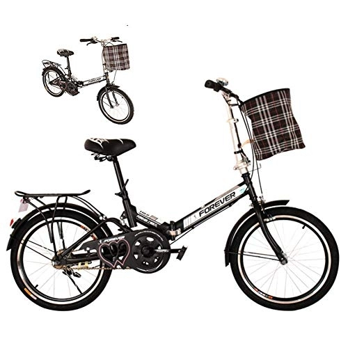 Falträder : DRAGDS 20Inch Leichte Faltrad, Carbon Steel Schüler Single Speed ​​Fahrrad, Verstellbare Sattel Und Lenker Bike Für Teen And Student, 20 Inch