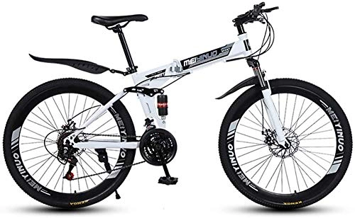 Falträder : Drohneks Zusammenklappbares 26-Zoll-Mountainbike, Fahrrad-Doppelstoßdämpfer, Soft-Tail-Rahmen, integriertes Fahrrad, Mountainbike.