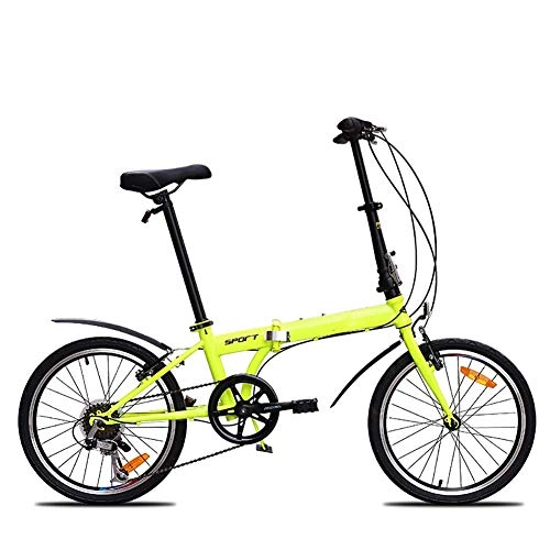 Falträder : DSHUJC 20-Zoll-Klapprad, ultraleichtes tragbares Fahrrad für Männer und Frauen mit Variabler Geschwindigkeit, Lady Student-Fahrrad, Faltrad mit Aufhängungsrahmen