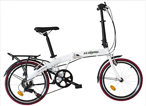 Falträder : Ecosmo 20AF09W Citybike / Fahrrad, 50, 8 cm, leicht, Legierung, klappbar, 12 kg