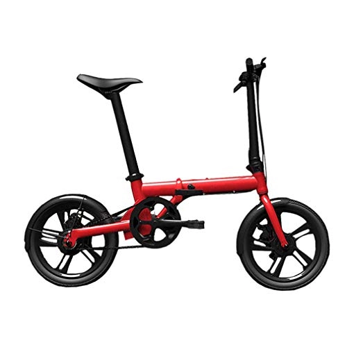 Falträder : EDECO Zusammenklappbares Elektrofahrrad - 16"tragbares Elektrofahrrad / Pendel-E-Bike mit 250 W Motor, 36 V 8 Ah abnehmbare Lithium-Ladebatterie, einfach zu verstauen, Unisex-Fahrrad, Rot
