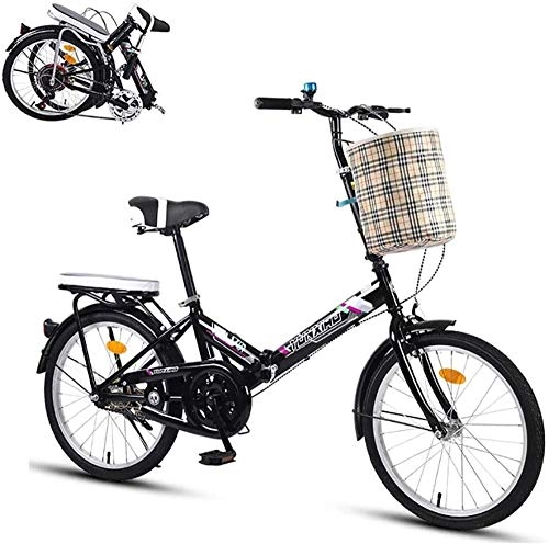 Falträder : Erwachsenen-Faltrad 20 Zoll Leichtgewicht Carbon Stahl Rahmen Fahrrad Tragbares Klapprad Sehr geeignet für Urban Reiten und Pendeln B