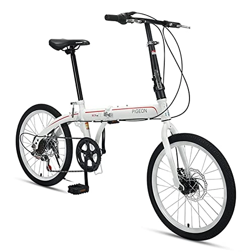 Falträder : Fahrrad, Falträder, 20 Zoll 6-Gang Single-Gear-Bike für Studenten Erwachsene (Color : Black)