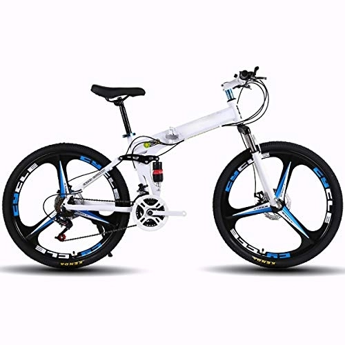 Falträder : Faltbares Fahrrad Mountainbike, ultraleichte tragbare faltbares Sport- MTB, Quick-Fold-System, Klappfahrrad, 24 * 26 Zoll 21 * 24 * 27 Geschwindigkeit Verschiebung Freizeit Fahrrad