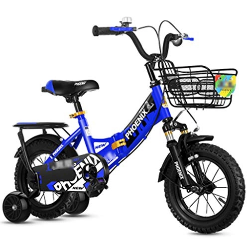 Falträder : Faltbares Kinderfahrrad für Kinder von 2–10 Jahren, zusammenklappbar 115*53*84cm blau
