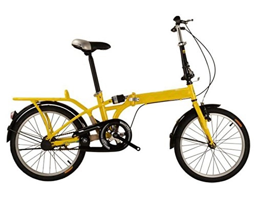 Falträder : Faltendes Fahrrad-Suspendierungs-tragbares Faltendes Fahrrad-erwachsenes Kinderfahrrad 4S Geschenk-Roller, Yellow-20in