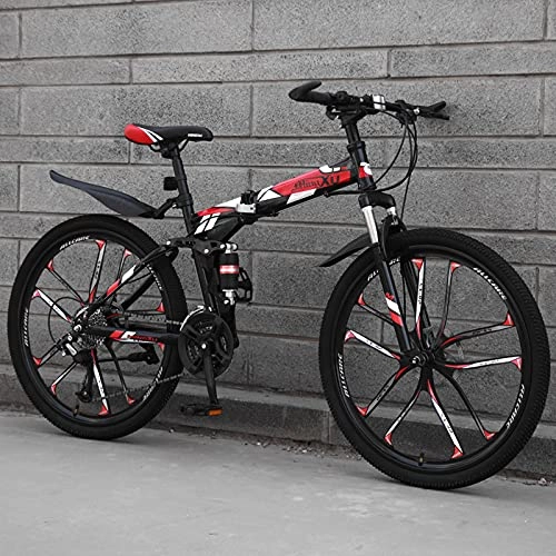 Falträder : Faltrad, Mountainbike, Fahrrad Doppelscheibenbremse, 26 Zoll Fahrräder, Cityfahrrad für Mädchen, Jungen, Herren und Damen / A / 24speed