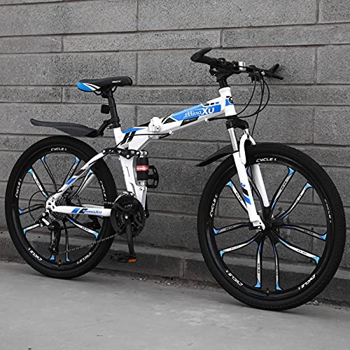 Falträder : Faltrad, Mountainbike, Fahrrad Doppelscheibenbremse, 26 Zoll Fahrräder, Cityfahrrad für Mädchen, Jungen, Herren und Damen / B / 21speed