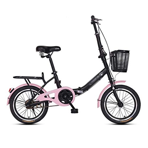 Falträder : Fitnessbikes Faltbare Fahrrder Erwachsene Fahrrad 20-Zoll-Fahrrad Rennrder Ultra-Light Tragbare Fahrrder (Color : Pink, Size : 20 inches)
