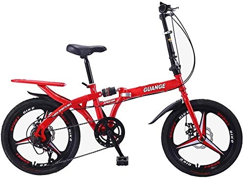 Falträder : GAOXQ 20"Leichtes Klapprad City Bicycle Bike Adult Ultraleichtes 7-Gang-Stoßdämpferfahrrad Tragbares Pendlerfahrrad