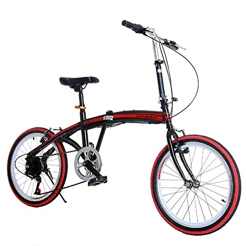 Falträder : GDZFY Mini Kompakte City Bicycle Für Männer Frauen, 20" Faltfahrrad 7 Gang-schaltung, Fahrrad Für Urban Riding Pendeln A 20in
