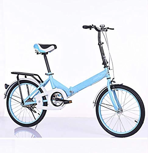 Falträder : GHGJU Fahrrad klappfahrrad 20 Zoll Non-Shift Fahrrad leichtes Fahrrad geeignet für bergstraßen und Regen- und schneestraßen.Dieses Fahrrad ist faltbar. (Color : Blue)