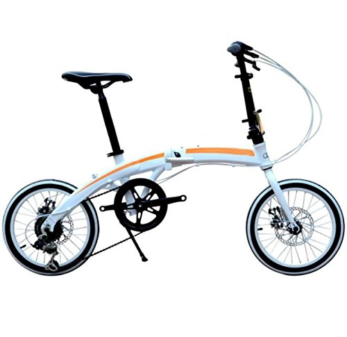 Falträder : GHGJU Kinder Fahrrad Aluminium Faltrad 16-Zoll Ultra-Light Adult Bike Mini-Student Bike, White-16in