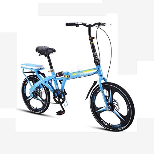 Falträder : GuiSoHn 16 / 20 Zoll Klapprad Ultraleicht Tragbar Einrad Shifting Stoßdämpfer Mini Bike für Erwachsene Studenten