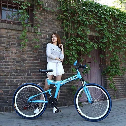 Falträder : GuiSoHn 66 cm zusammenklappbares Mountainbike, 21 Gänge, Mountainbike, Doppelscheibenbremse, für Erwachsene geeignet Einheitsgröße GuiSoHn-514688208