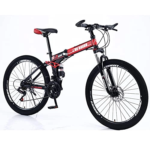 Falträder : GWL Premium Faltrad, Klapprad in 26 Zoll, Aluminium-Rahmen, Mountainbike, Fahrrad Doppelscheibenbremse, Erwachsene Männer und Frauen Freien Reitausflug Kinder / B / 21speed