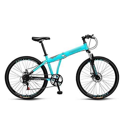Falträder : GWL Premium Faltrad, Klapprad in 26 Zoll, Mountainbike, Fahrrad Doppelscheibenbremse, Cityfahrrad Für Mädchen, Jungen, Herren Und Damen / Blue / 26inch